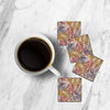 MDF Coasters  4 X 4 INCH |Beautiful Digitally Printed| Set of 4 |floral pattern 36 pattern