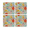 MDF Coasters  4 X 4 INCH |Beautiful Digitally Printed| Set of 4 |floral pattern 60g pattern